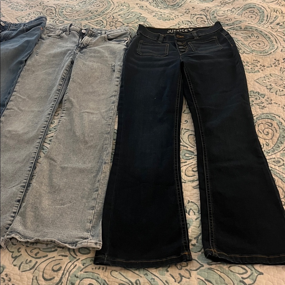 Four pair of girls size 12 jeans